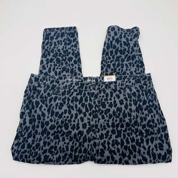 Style & Co Womens Plus Size 24W Curvy Animal-Print Skinny Jeans in Gray $50 - Picture 2 of 7